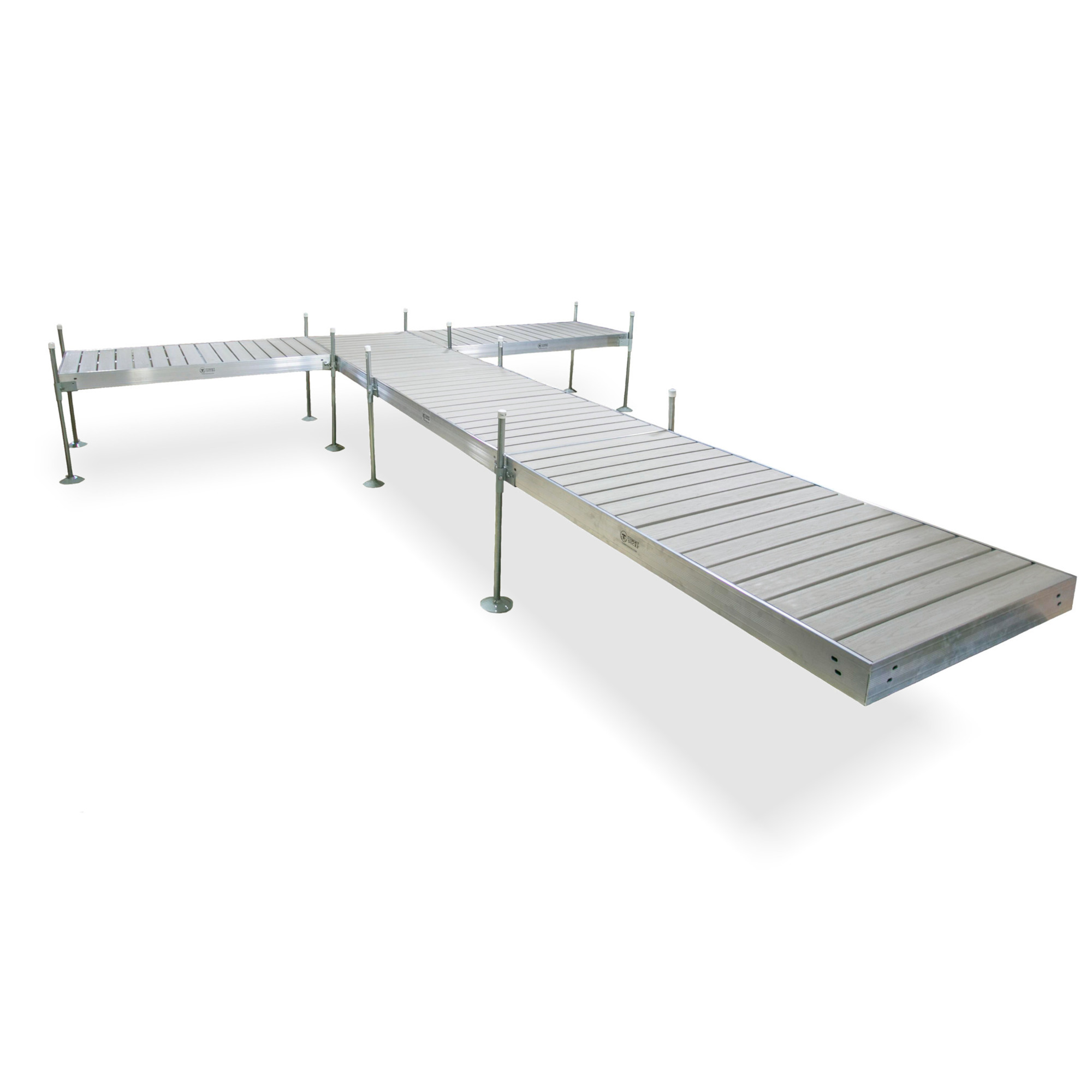 Tommy Docks, 24ft. Gray T-Shaped PVC Dock, Length 48 in, Width 96 in, Model# TDTAZ-40024